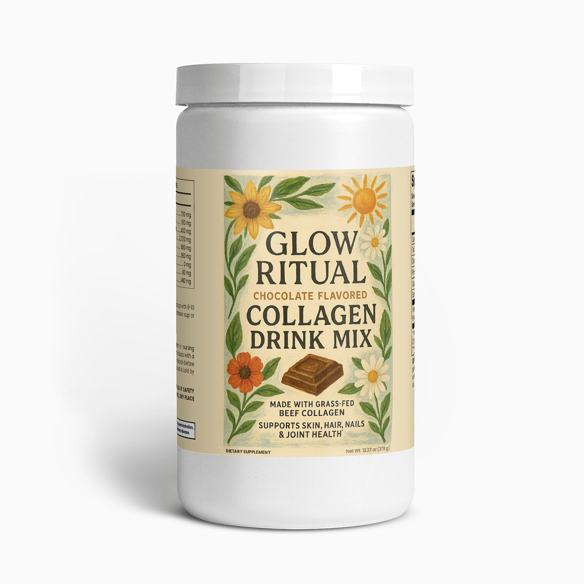 Grass-Fed Hydrolyzed Collagen Peptides Drink Mix (Chocolate)