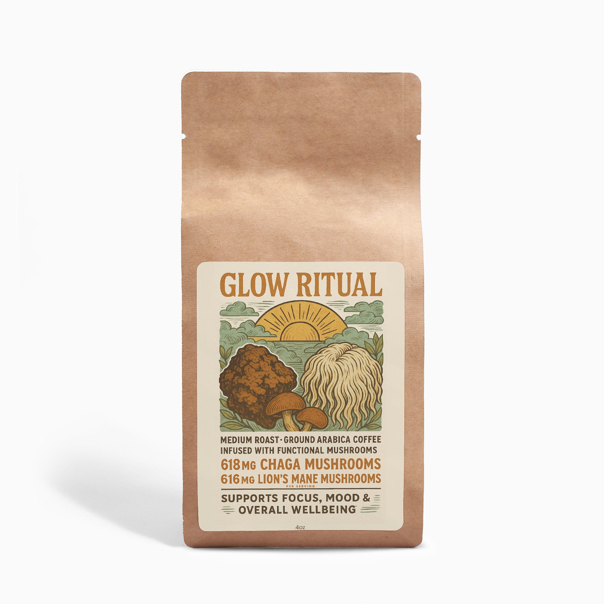 Mushroom Coffee Fusion - Lion’s Mane & Chaga 4oz