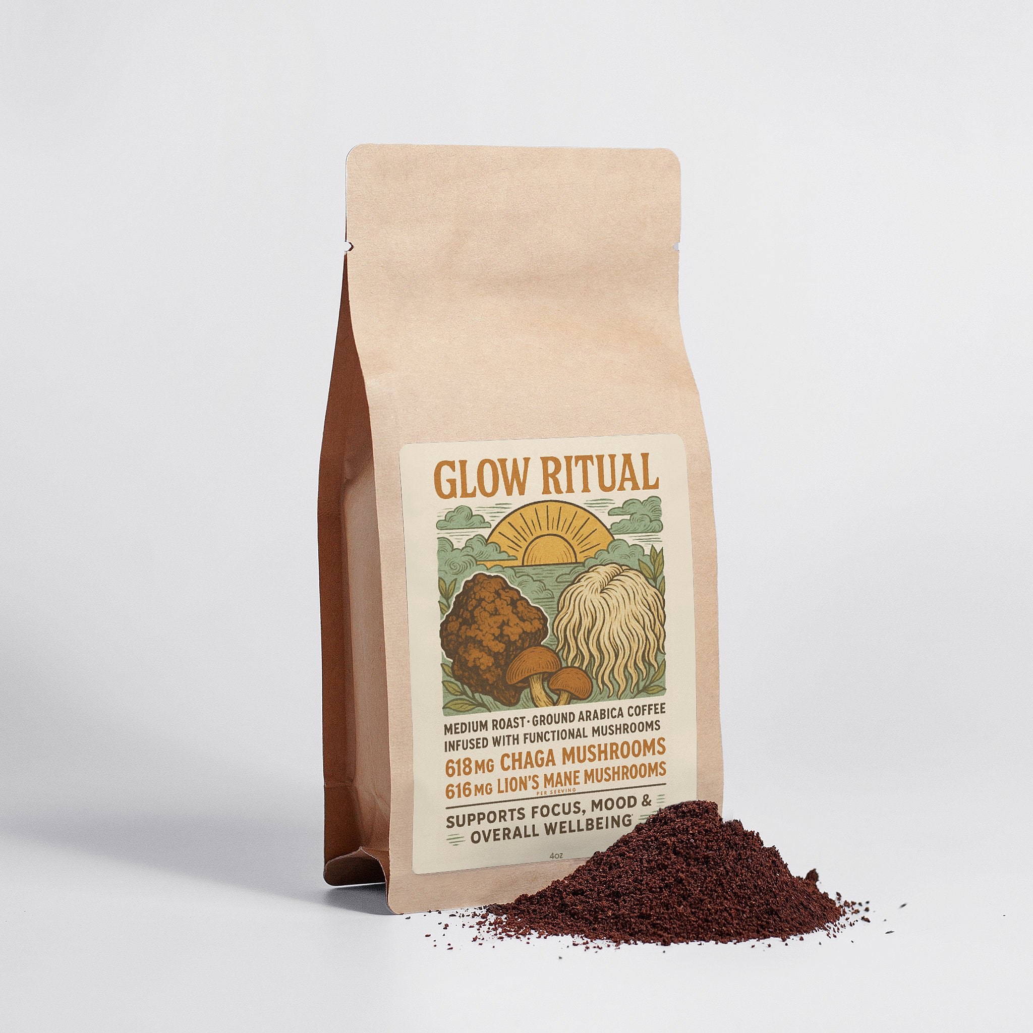 Mushroom Coffee Fusion - Lion’s Mane & Chaga 4oz