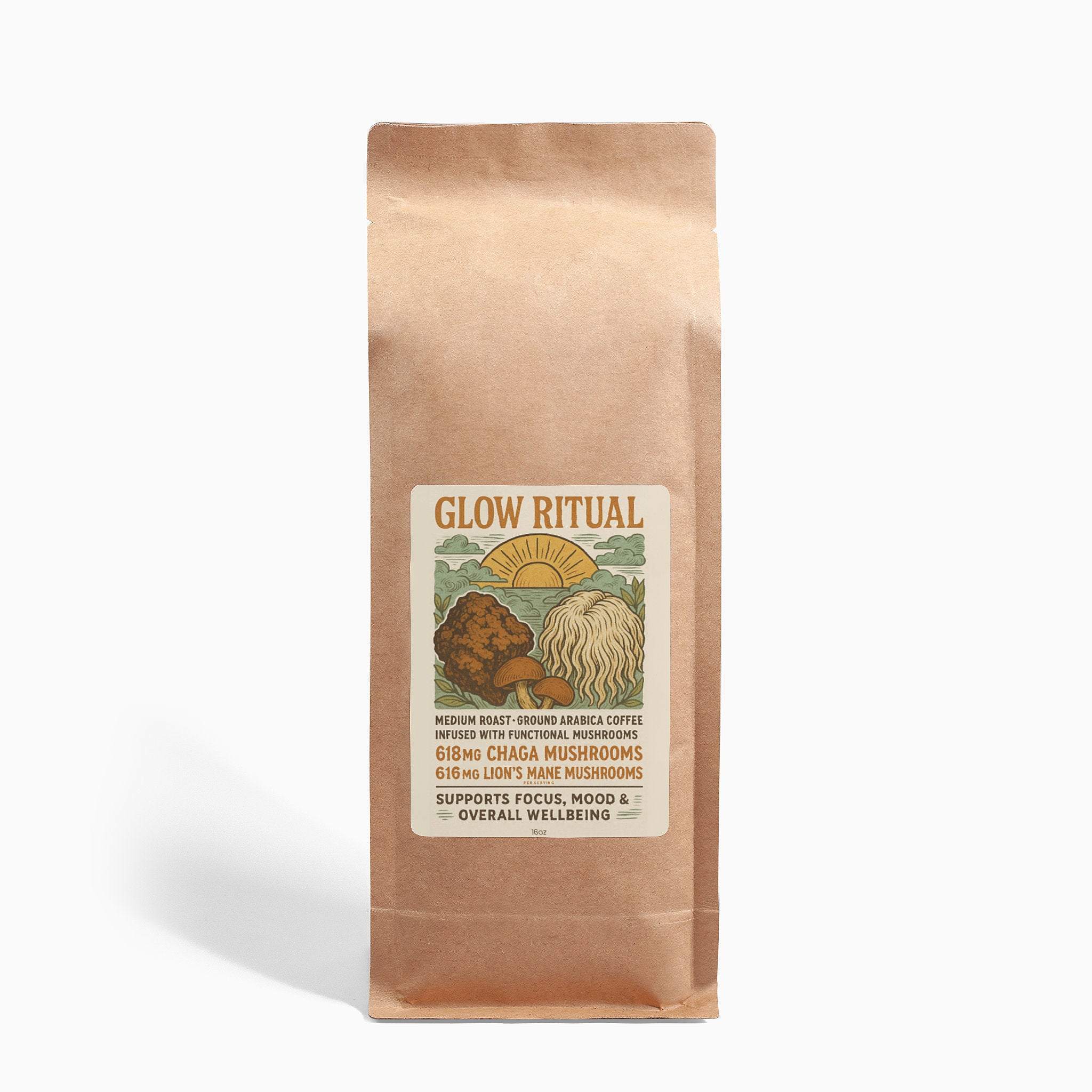 Mushroom Coffee Fusion - Lion’s Mane & Chaga 16oz