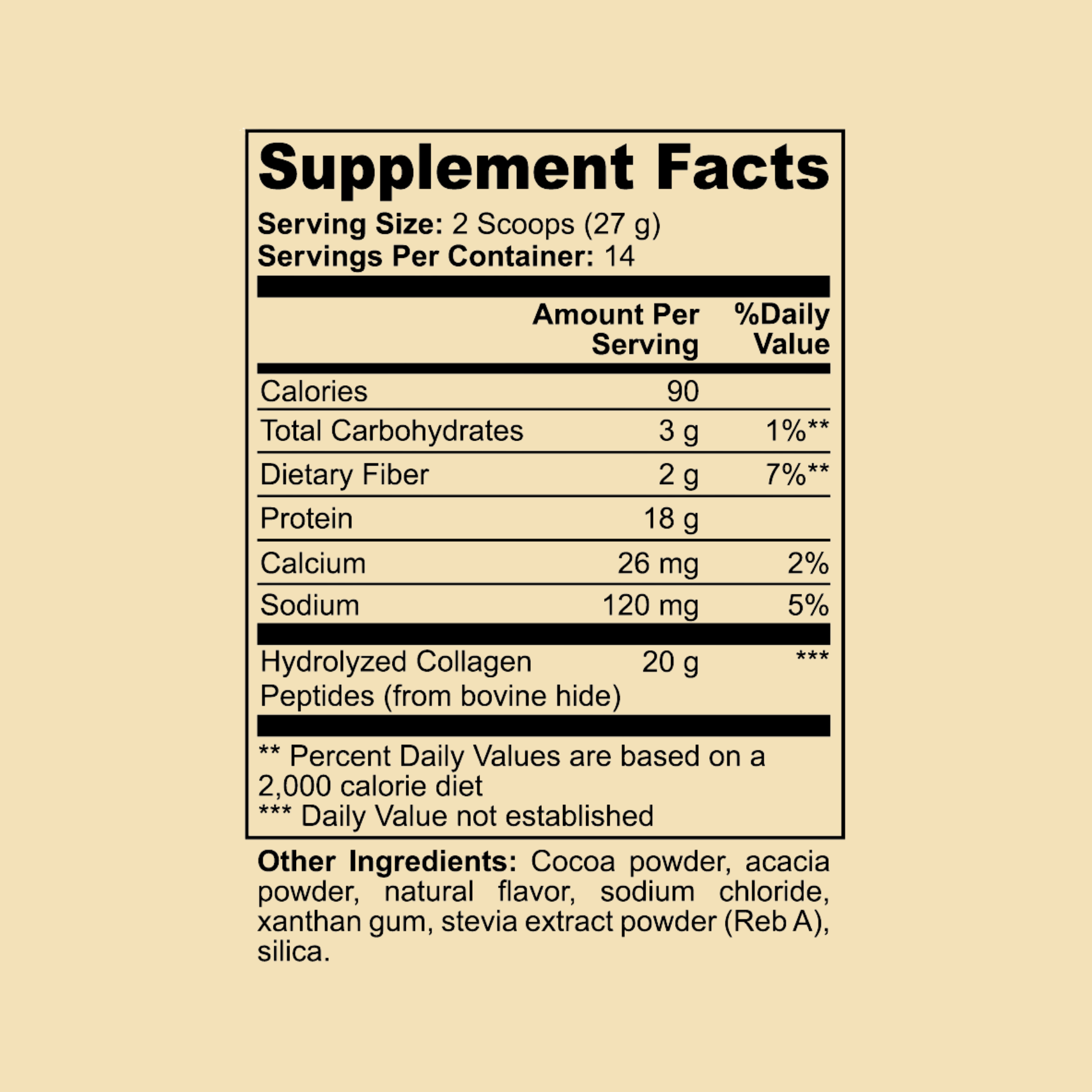 Grass-Fed Hydrolyzed Collagen Peptides Drink Mix (Chocolate)