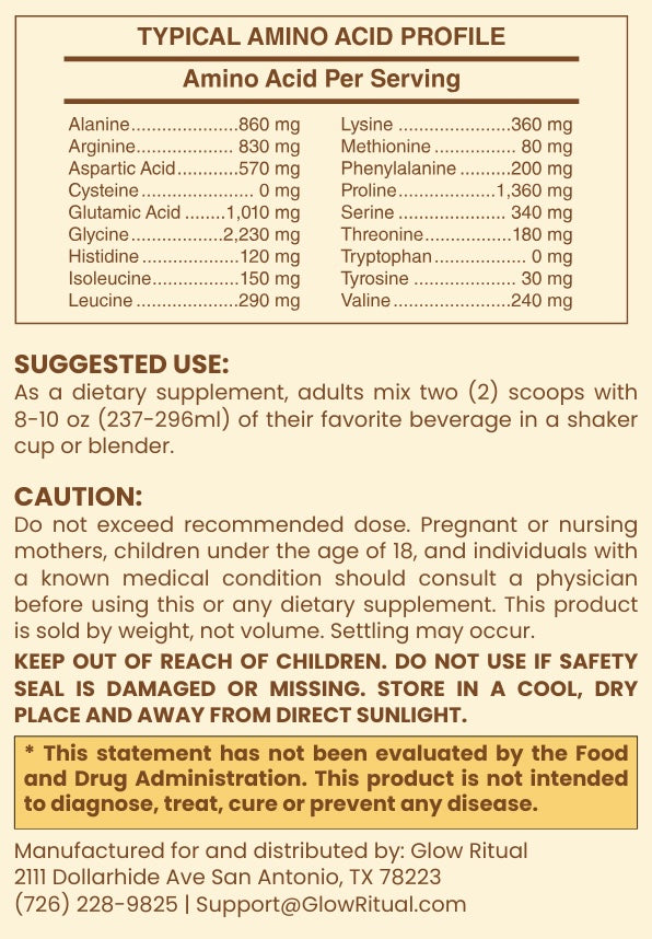 Glow Ritual Collagen Coffee Creamer (Vanilla)